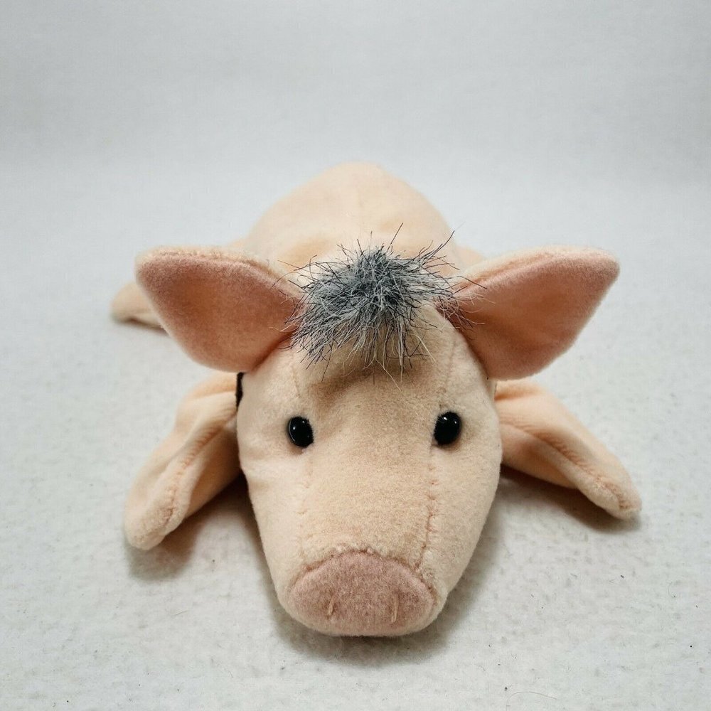 Equity Toys Babe Friends Plush 7” Pink Pig Universal Studios Laying Flat Tummy